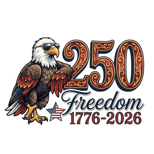Image of 2-Piece Freedom Eagle 1776-2026 Patriotic Car Decal