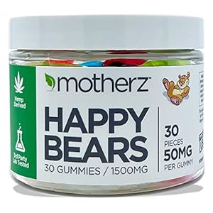 Motherz Hemp Gummies for Pain, Stress, Sleep – Supports Calm Mood, Relaxation, Delicious Fruit Flavors – Made in USA