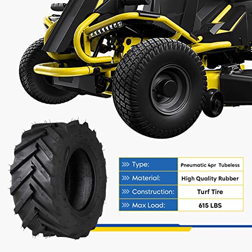 Lawn Mower Tires 16X6.50-8 16X6.50X8 Pneumatic 4Ply Tubeless Turf Tire for Riding Lawnmower Garden Tractor 166508 (2 Pack) - Image 6