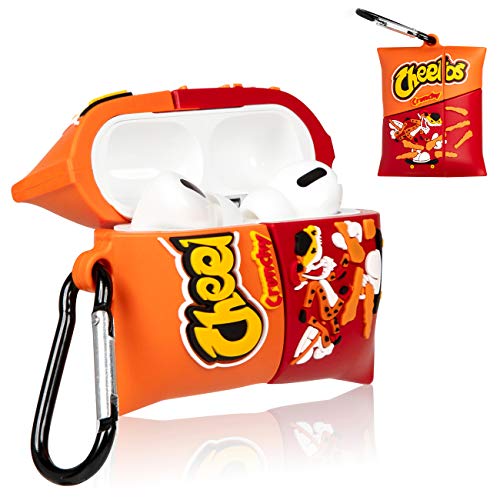 Joyleop Cheet Chips Airpods Pro Case, Cute Cartoon Fun 3D Kids Girls Teen Boys, Kawaii Food Styled Silicone Character, Protective and Stylish