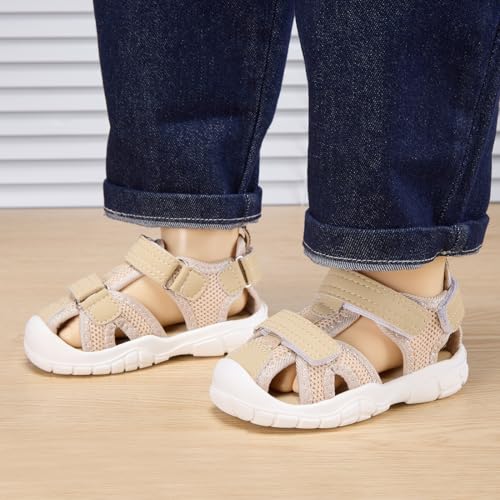 Image of BMCiTYBM Baby Boy Girl Closed Toe Summer Toddler Sandals Lightweight Shoes Infant Non-Slip First Walking Sneakers 6 9 12 18 24 Months 2-3 Years