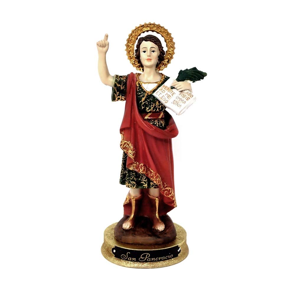 Figura San Pancracio Imagen 15Cm. Adorno Resina Peana Nombre Decoración