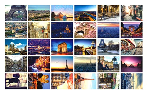 Cartes postales Paris voyage ZEALMAX lot de 30 pour écrire sans bavure
