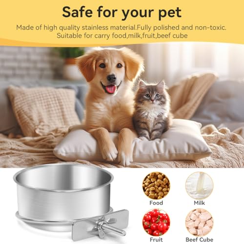 Abarackie Bird Feeding Dish Cups, Bird Feeder For Cage, Parrot Food Bowl Cage With Clamp Holder thumb #5
