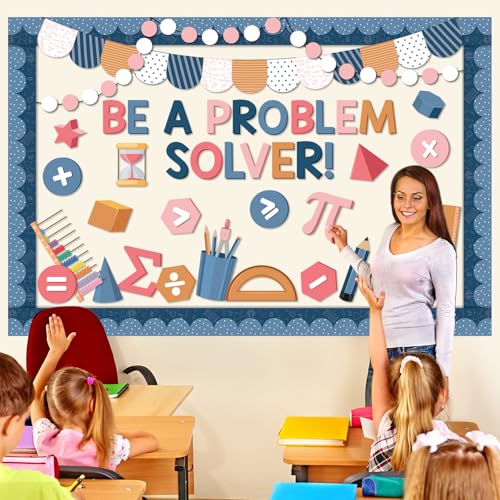 Tableau d'affichage mathématiques bohème Funrous avec bordures pour classe