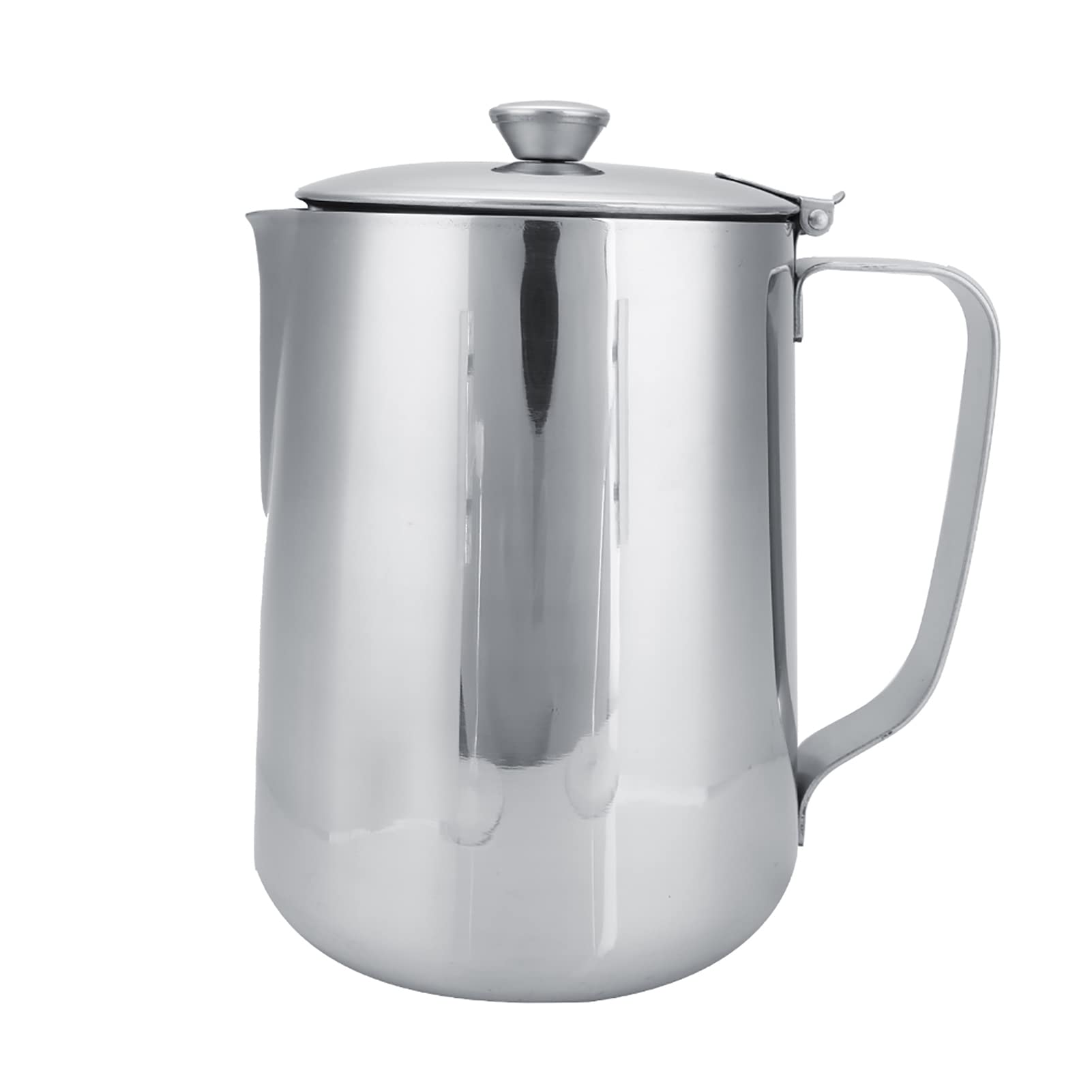 Ejoyous Bricco Per Latte Con Coperchio – Acciaio Inox 201, Capacità 250-2000 Ml, Beccuccio Antigoccia Per Caffè E Schiuma