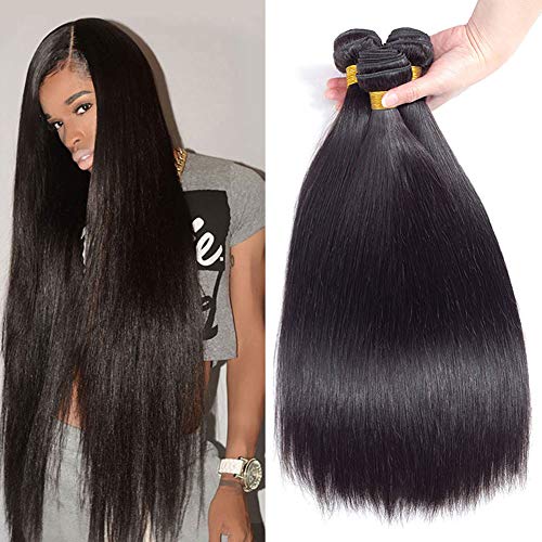 10A Brazilian Virgin Straight Hair 3 Bundles 10" 12" 14" 300g Brazilian Straight