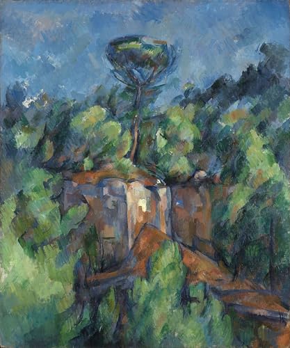 Carrière à Bibémus de Paul Cézanne décoration murale grand format pour bureau et salon élégant