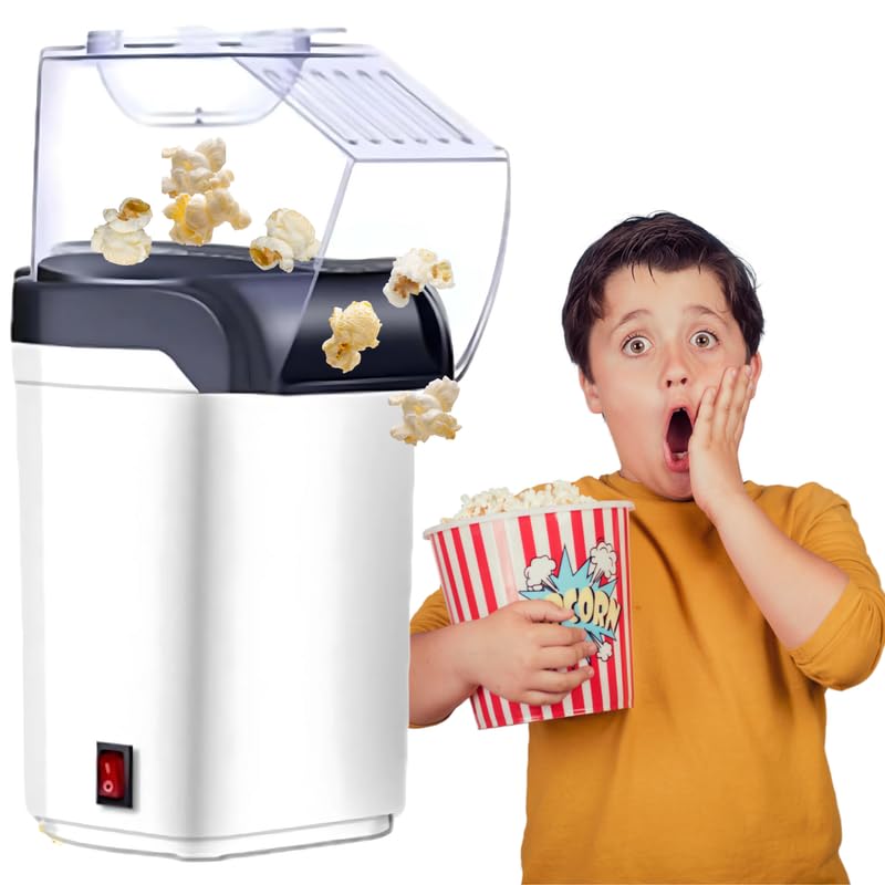 Enfogo 𝟭𝟓-𝐘𝐞𝐚𝐫 𝐖𝐚𝐫𝐫𝐚𝐧𝐭𝐲 - 1200W White Hot Air Popcorn Maker | Oil-Free Snack Machine for Healthy, Fat-Free Popcorn | Quick 2-Min Popcorn for Home, Parties, and Movie Nights-image-20