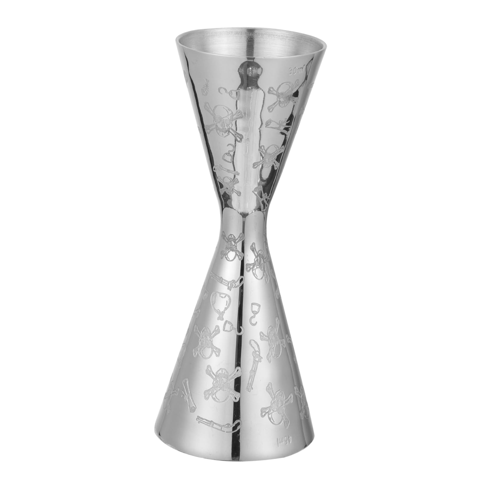 MAGICLULU Dispositivo di Misurazione della Tazza in Acciaio Inossidabile da 30/45 Ml Jigger per Vino da 1 Oncia per Baristi Uso Domestico Doppio Strumento per Cocktail Strumento da Bar