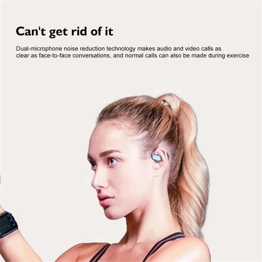 Bluetooth Wireless Earphones, Bone Conduction Noise Cancelling Waterproof Headphones, with Mic HD Call Headset, Wireless Bluetooth 5.3 and IPX6 Waterproof, for Workout, Running, Hiking, Cyclin