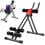 Ab Machine Abdominal Stomach Workout: Adjustable Ab Trainer Machine Ab Cruncher Core Strength Training Equipment for Home Gym Foldable for Women and Men Exercise Machine