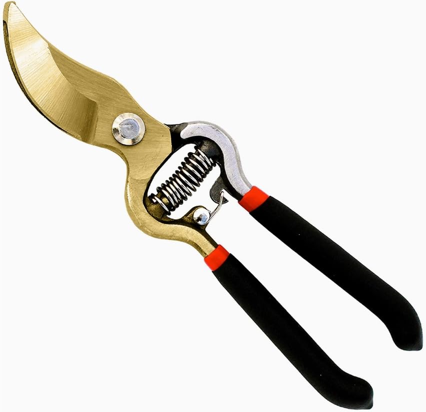 Garden GURU Indestructible Titanium Garden Clippers – Professional Bypass Hand Pruner Pruning Shear with Comfort Grip Handles for Gardening, Trimming, and Yard Work – Hardened Steel & Titanium Blade