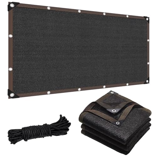 Toldo vela rectangular negro de 6.5x46 pies con proteccion solar para exteriores 2