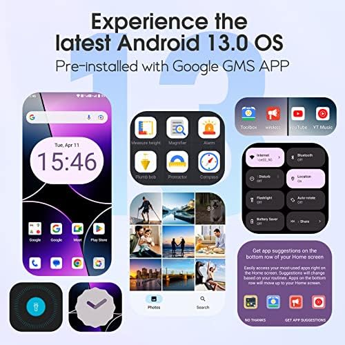 Ulefone Note 16 Pro Mobile Phones Android 13, 16GB+128GB/256GB SD 50MP+8MP Camera Octa Core 6.52 HD+ 4400mAh 4G Dual Sim Smartphone SIM Free Unlocked Fingerprint Face ID GPS OTG, UK Version - Purple