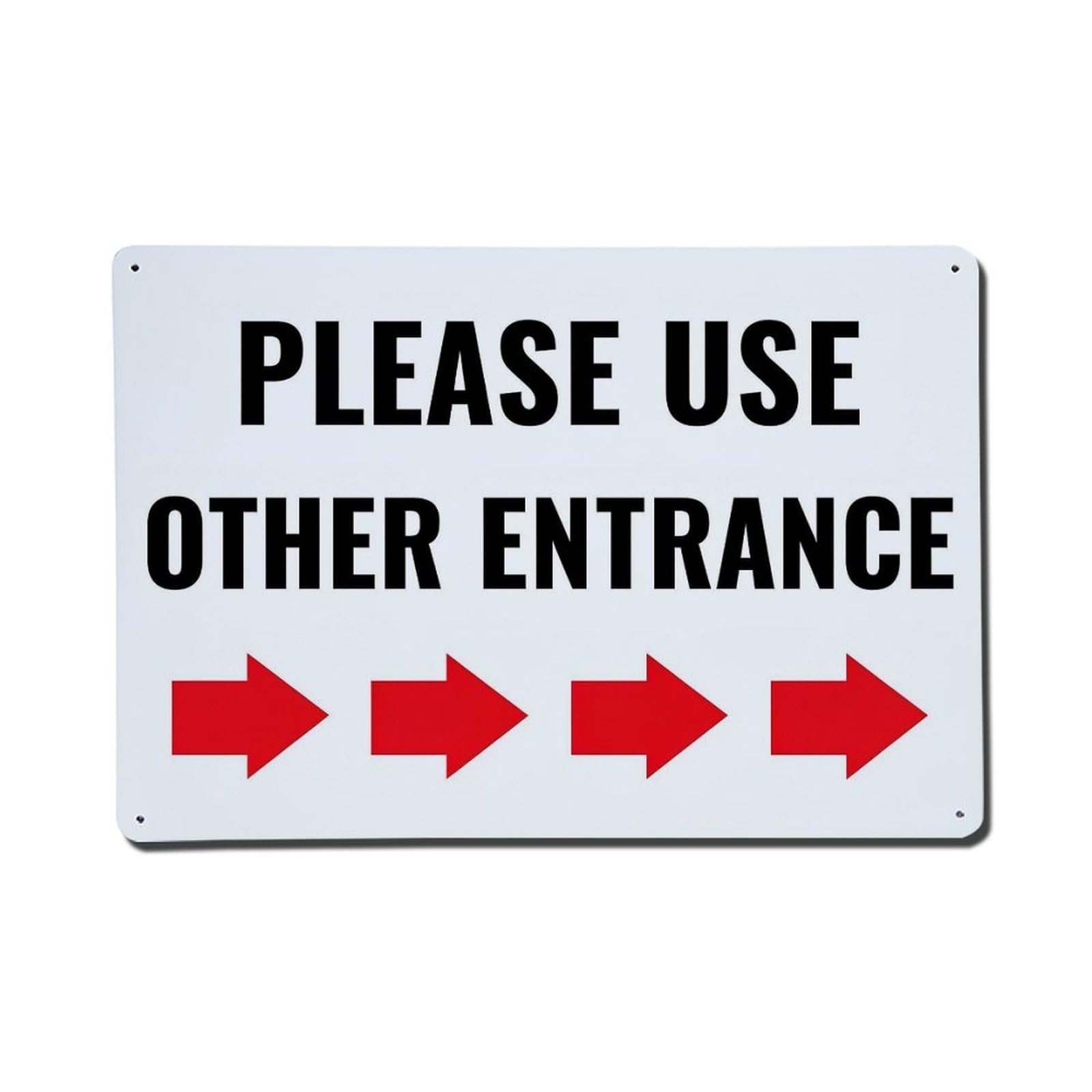 Please Use Other Entrance Arrows Vintage Tin Sign Retro Metal Wall Decor Metal Poster, Home Bar Garage Farmhouse Cafe Wall Art Decoration 8x12Inches
