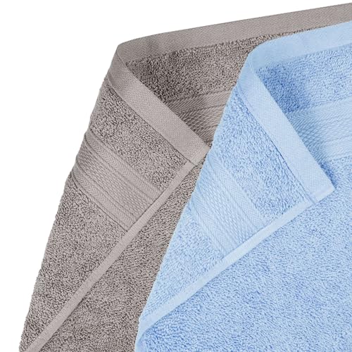 Image of MYTRIDENT Soft Comfort Air Rich Towel 100% Cotton Hand Towel for Daily use, 500 GSM Highly Absorbent Towels for Men /Women, 4Pc Hand Towel Set (41 cm X 66 cm), Charcoal and Allure