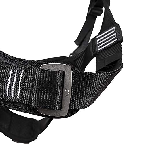 Cadeirinha de Escalada e Rapel Clássica Ajustável Preto Conquista Montanhismo