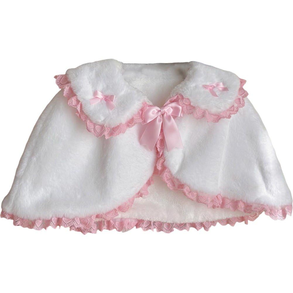 Châle cape Lolita doux et chaud style manteau peluche pour fille