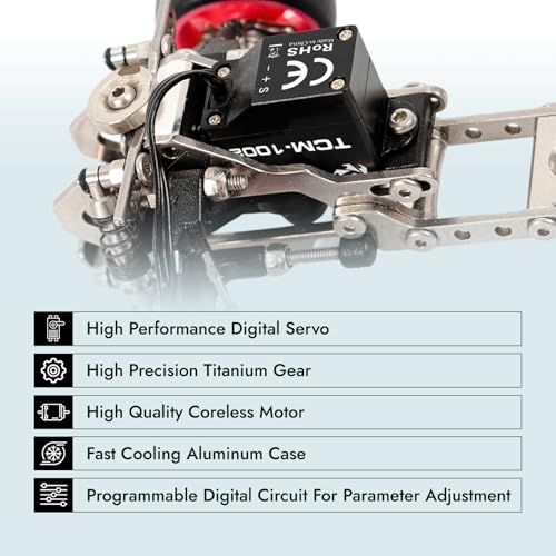 Image of Helidirect TORQ 9g Mini-Z-Car Micro Programmable RC Servo - High Speed Titanium Gear Micro Digital Coreless Servo with Aluminium Case for 1 /28 Scale RC Drift Car, Racing Cars Upgrade Parts (TCM-1002)