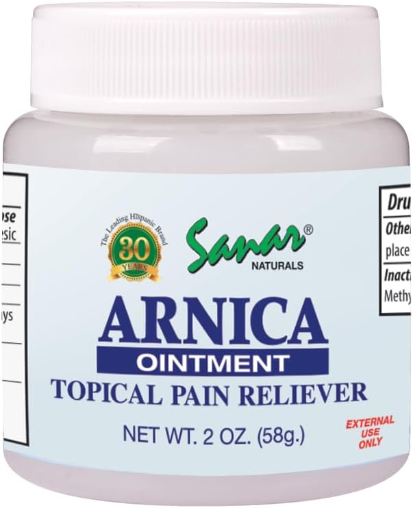 Clear Arnica Ointment 2 oz - for Pain Relief and Bruises – Soothing Relief of Muscles Soreness, Joint Pain, Lower Back Pain, and Body - with Menthol and Camphor