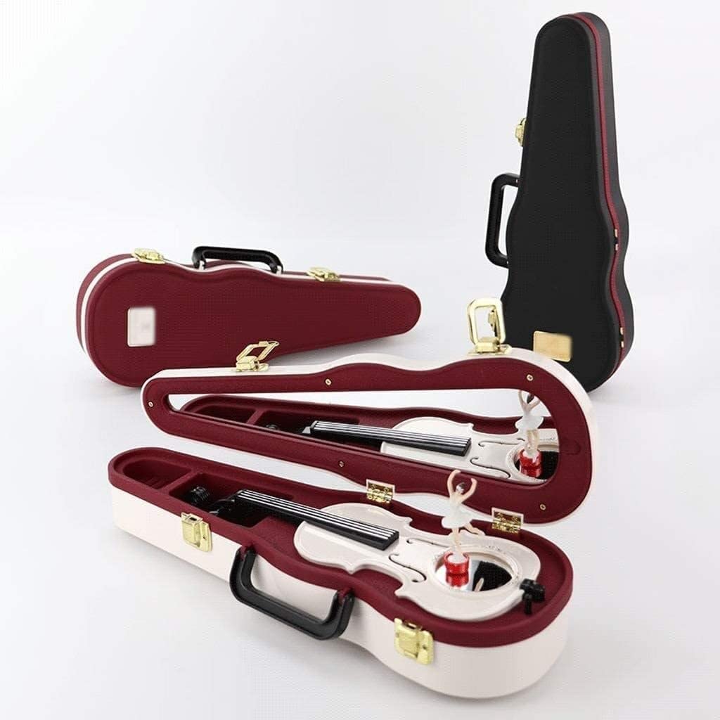 Carillon A Forma di Violino, Portagioie Musicale per Bambine con Ballerina Girevole., B, 34.5/13.5cm