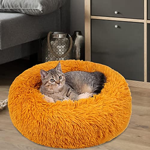 Cama calmante para cachorro - cachorrinverno com design torta ovcor | Camas redondas peludas para an