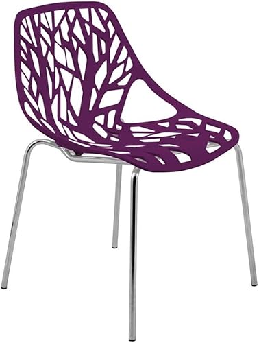 Miniatura 27 de LeisureMod Juego de 4 sillas de comedor modernas con patas cromadas - Sillas de comedor contemporáneas con estilo Menta,Negro