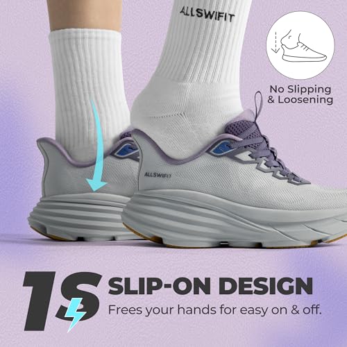 Women's Slip On Walking Shoes Hands-Free Cushion Running Tennis Non-Slip Comfortable Gym Workout Athletic Breathable Fashion Sneakers SwiftLite - Image 4