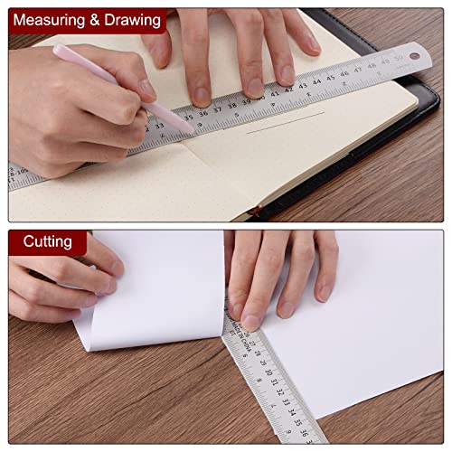 Régler en acier de 50 cm sourcing map lot de 2 avec table de conversion - 6