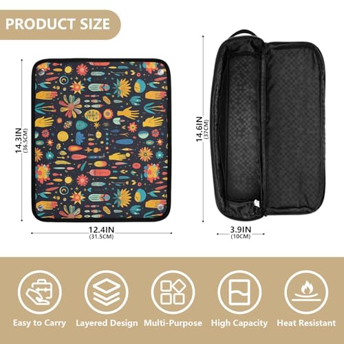 Bolsa de viaje resistente al calor Shapes Marble para herramientas de cabello, organizador portátil para planchas, rizadores y accesorios de cuidado capilar miniatura 4