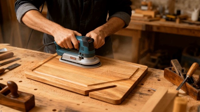 AIUHI Premium Tabla De Cortar De Madera Acacia, Set De 3 Piezas Con Ranura Para Jugos, Ideal Para Carnes, Verduras Y Quesos miniatura 7