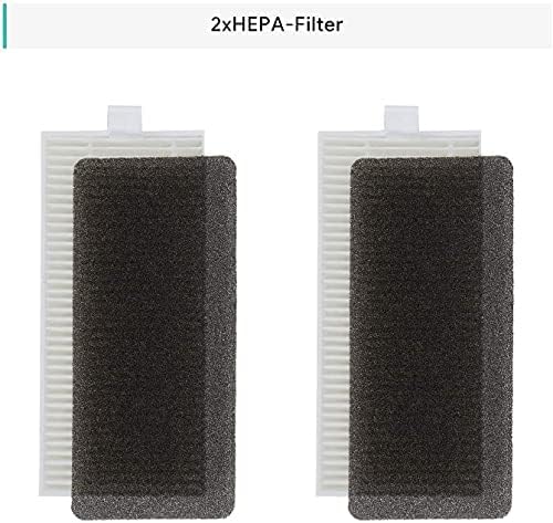 Two Deenkee D40 robot vacuum HEPA filters with foam pre-filters.