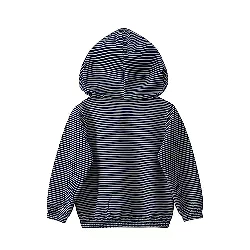 Boys Casual Stripe Slightly Stretch Hooded Zip Up Cotton Jacket, Kids Clothing Outdoor2