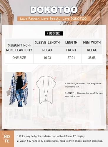 Dokotoo Womens Fashion Spring Loose Loose Open Front Soft Casual Printed Kimonos Bikini Set Swimsuit Cover Up Swimwear Cardigans #TOP5