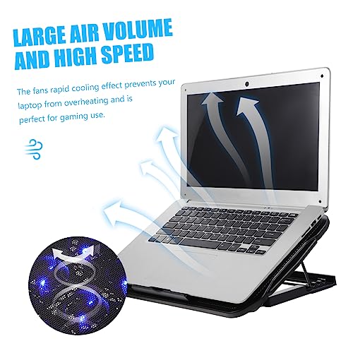 Soporte para laptop con ventiladores ajustables POPETPOP miniatura 2