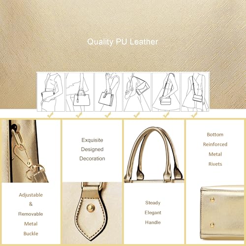 Image of CHICAROUSAL Crossbody Purses and Handbags for Women PU Leather Tote Top Handle Satchel Shoulder Bags