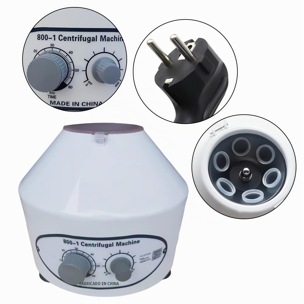 Centrifugadora eléctrica de laboratorio de mesa 4000 rpm 220 V 60 Hz 25 W 20 ml 0~60 min