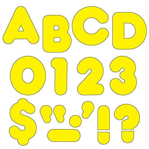 Ready Letters Trend Enterprises alphabet jaune 10,2 cm pack de 72 lettres décontractées T-464
