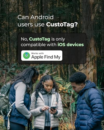 Image of CustoTag Item Finder for iOS 2 Pack | Compatible with Find My | Loud 90dB Alert | Item Sharing | 1 Year Battery | Free Case | Locate Keys, Luggage, Pets, Valuables | No SIM Needed (No Holder)
