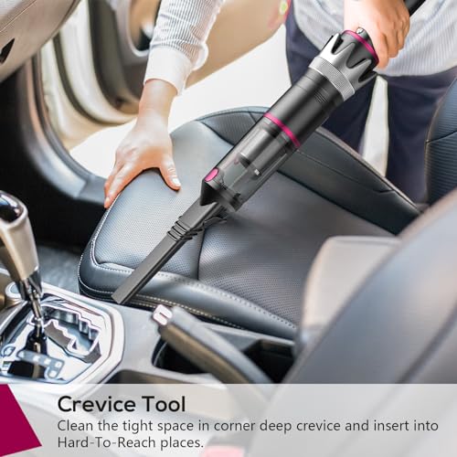 BSRCO Handheld Vacuum Cordless, 8K Pa Powerful Portable Vacuum for Car, Rechargeable 4-in-1 Mini Cleaner with 2-Speed for Home, Office and Pet Hair - Image 6