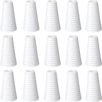 Cutelec Pull Cord Tassels 20pcs White Plastic Window Blind Cord Knobs Drops Pull End for Blinds or Shades