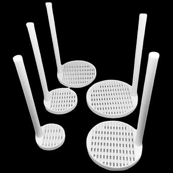 PTFE Cleaning Support Holder, ITO/FTO/Silicon Wafer/Conductive Glass, PTFE Cleaning Rack Diameter 45mm for 100ml Beaker, Slot Width 1.5mm