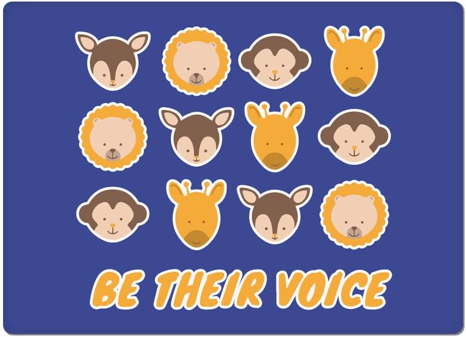 Be Their Voice Car Magnet 2 PCS - Animal Car Magnet - Illustration Sticker