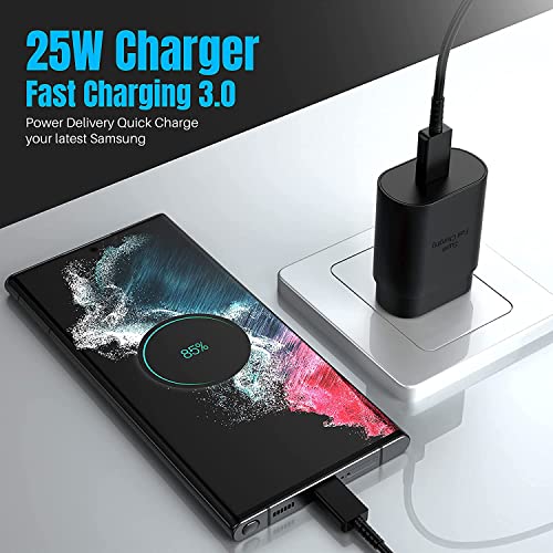 Image of Samsung 25W Type C Super Fast Charger Adapter for Galaxy A16|F16|M16|A06, F06|M06|A15|F15|M15|A05s|F05|M05, M35|F35|A35|A14|F14|M14|S24|5G Mobile Support 25 watt USB c Quick Charging Adaptor, Black