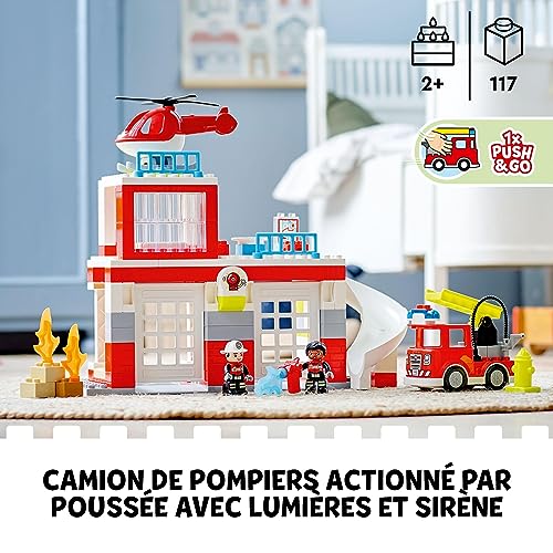 LEGO Duplo La caserne et 'hélicoptère des pompiers - vue 7
