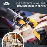 BAURIX® Brzeszczoty do wyrzynarki - SHARK® [6 sztuk] - 150 mm - 5/8 do 24 TPI - Brzeszczoty do drewna do szybkiego, czystego cięcia - Brzeszczoty do wyrzynarki do gwoździ, metalu, plastiku i drewna
