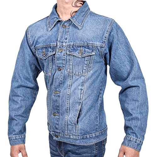 Image of A2Z Mens Jacket Fashion Denim Jacket Jeans Long Sleeves Coat Lightweight Comfortable Mens Small, Medium, Large XL XXL 3XL
