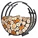 EliteKoopers 1 unids redondo leña madera almacenamiento cesta chimenea quemador patio estante soporte