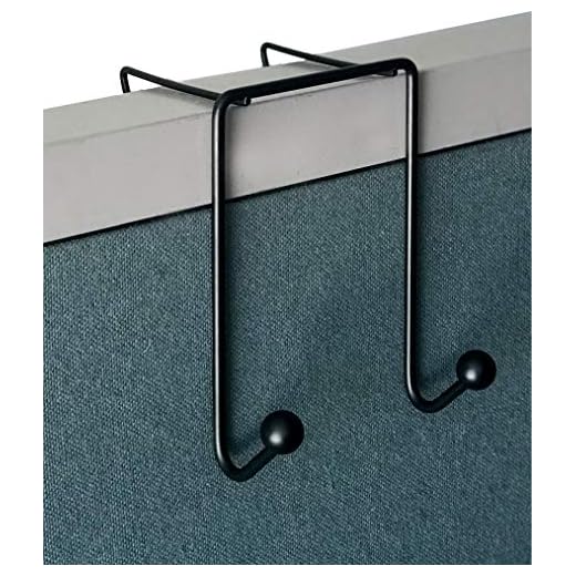 Tetra-Teknica CWH-02 3 Inch Space Addition Wire Double Hook for Partition Wall Cubicle Panel, Color Black